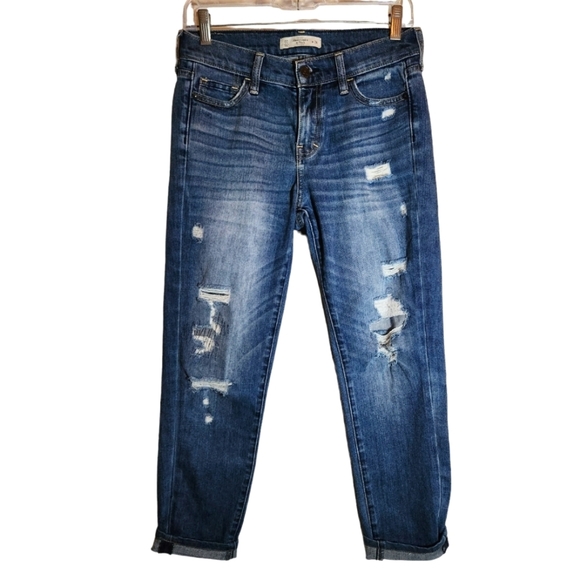Abercrombie & Fitch Straight Leg Ankle Distressed Jeans Size 24 - Picture 1 of 9